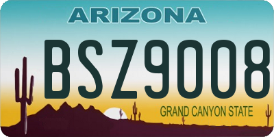 AZ license plate BSZ9008