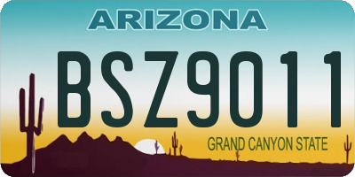 AZ license plate BSZ9011