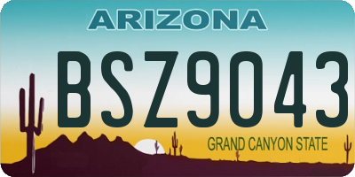 AZ license plate BSZ9043