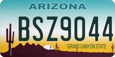 AZ license plate BSZ9044