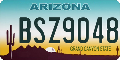 AZ license plate BSZ9048