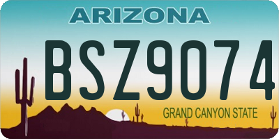 AZ license plate BSZ9074