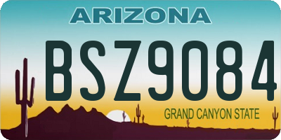 AZ license plate BSZ9084