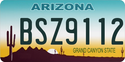 AZ license plate BSZ9112