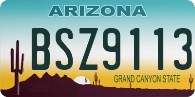 AZ license plate BSZ9113