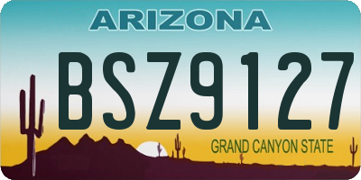 AZ license plate BSZ9127