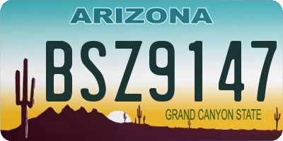 AZ license plate BSZ9147