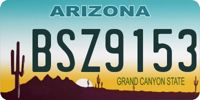 AZ license plate BSZ9153