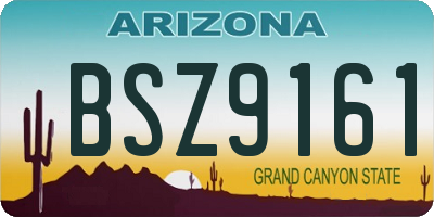 AZ license plate BSZ9161