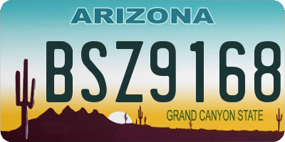 AZ license plate BSZ9168