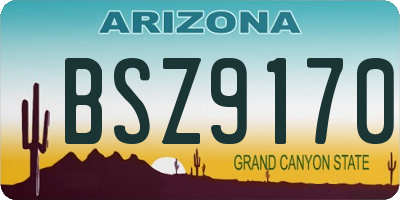 AZ license plate BSZ9170