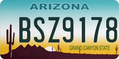 AZ license plate BSZ9178