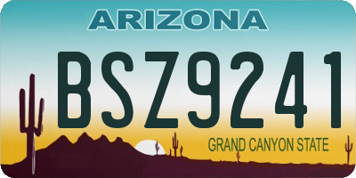 AZ license plate BSZ9241