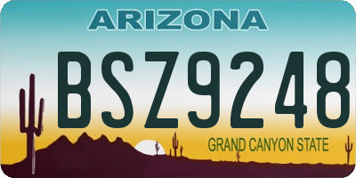 AZ license plate BSZ9248