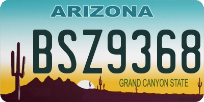 AZ license plate BSZ9368