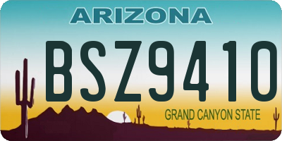 AZ license plate BSZ9410