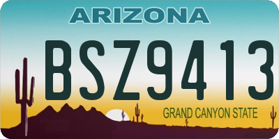 AZ license plate BSZ9413