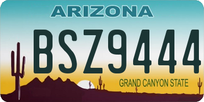 AZ license plate BSZ9444