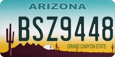 AZ license plate BSZ9448