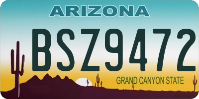 AZ license plate BSZ9472
