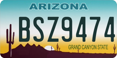 AZ license plate BSZ9474