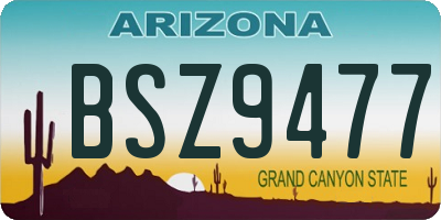 AZ license plate BSZ9477