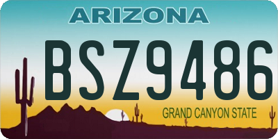 AZ license plate BSZ9486