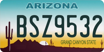 AZ license plate BSZ9532