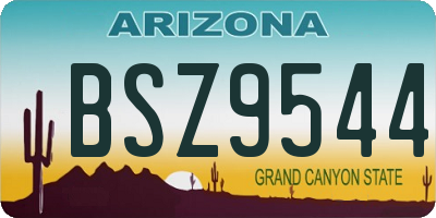 AZ license plate BSZ9544