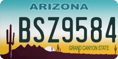 AZ license plate BSZ9584