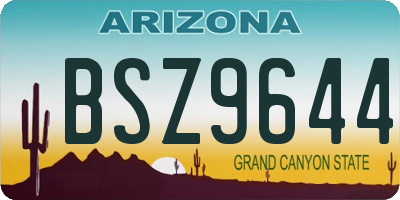 AZ license plate BSZ9644