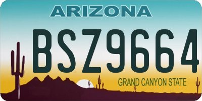 AZ license plate BSZ9664