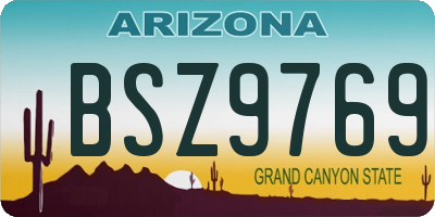 AZ license plate BSZ9769