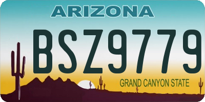 AZ license plate BSZ9779