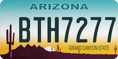 AZ license plate BTH7277