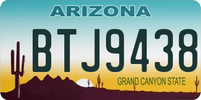 AZ license plate BTJ9438