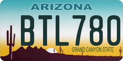 AZ license plate BTL780