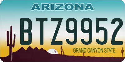 AZ license plate BTZ9952