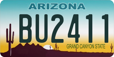 AZ license plate BU2411