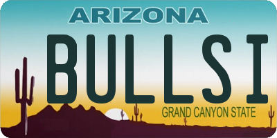 AZ license plate BULLSI