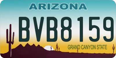 AZ license plate BVB8159