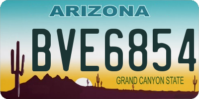 AZ license plate BVE6854