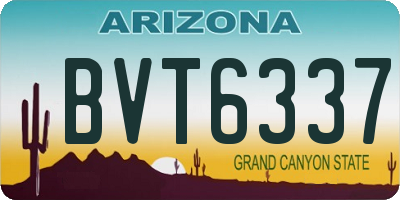 AZ license plate BVT6337