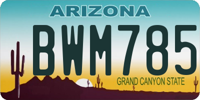 AZ license plate BWM785