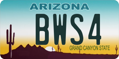 AZ license plate BWS4