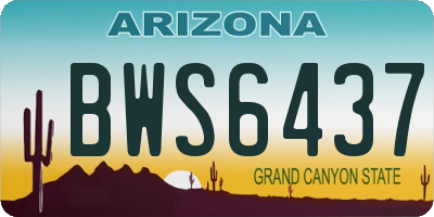 AZ license plate BWS6437