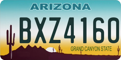 AZ license plate BXZ4160