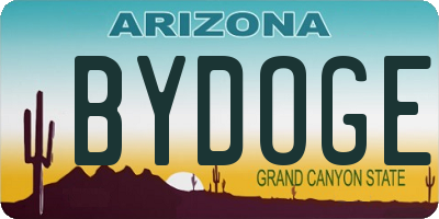 AZ license plate BYDOGE