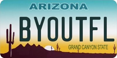 AZ license plate BYOUTFL