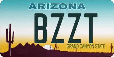 AZ license plate BZZT